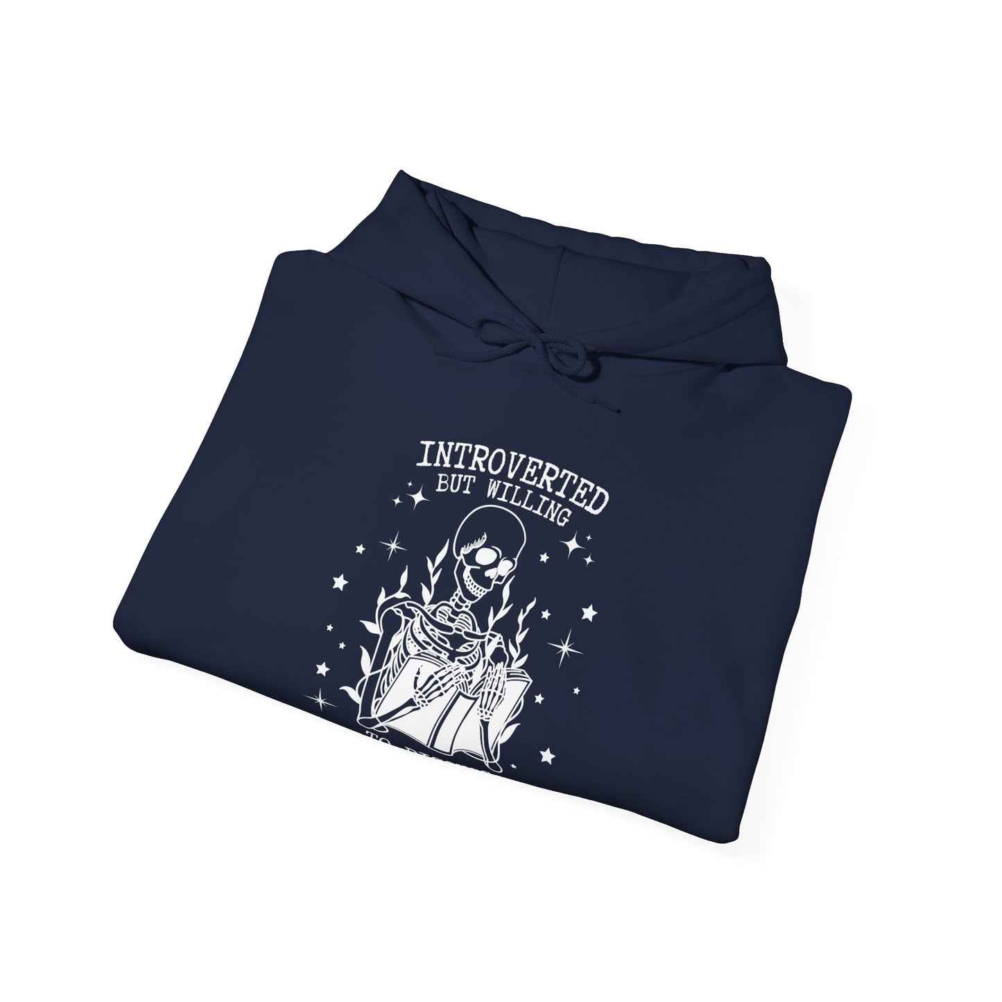 Introverted but willing to talk about spicy books Unisex Heavy Blend™ Hooded Sweatshirt