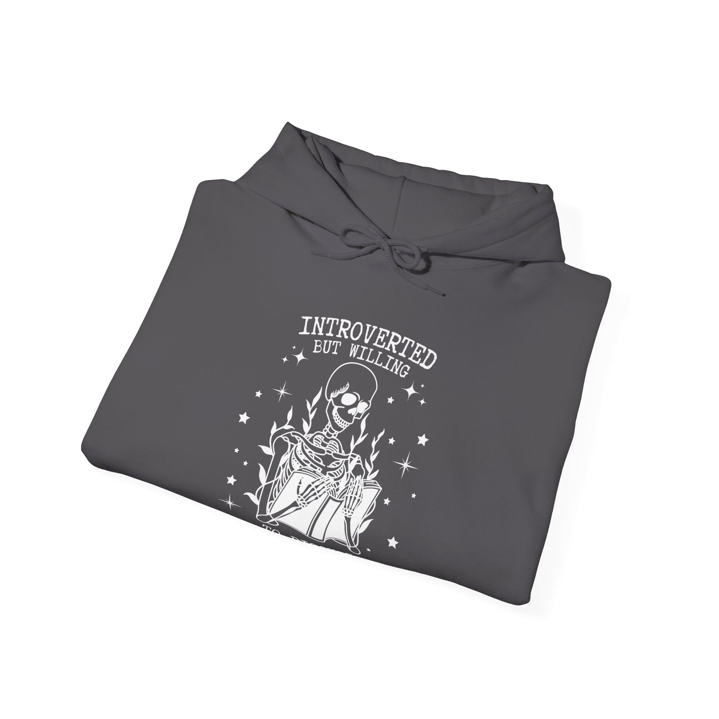 Introverted but willing to talk about spicy books Unisex Heavy Blend™ Hooded Sweatshirt