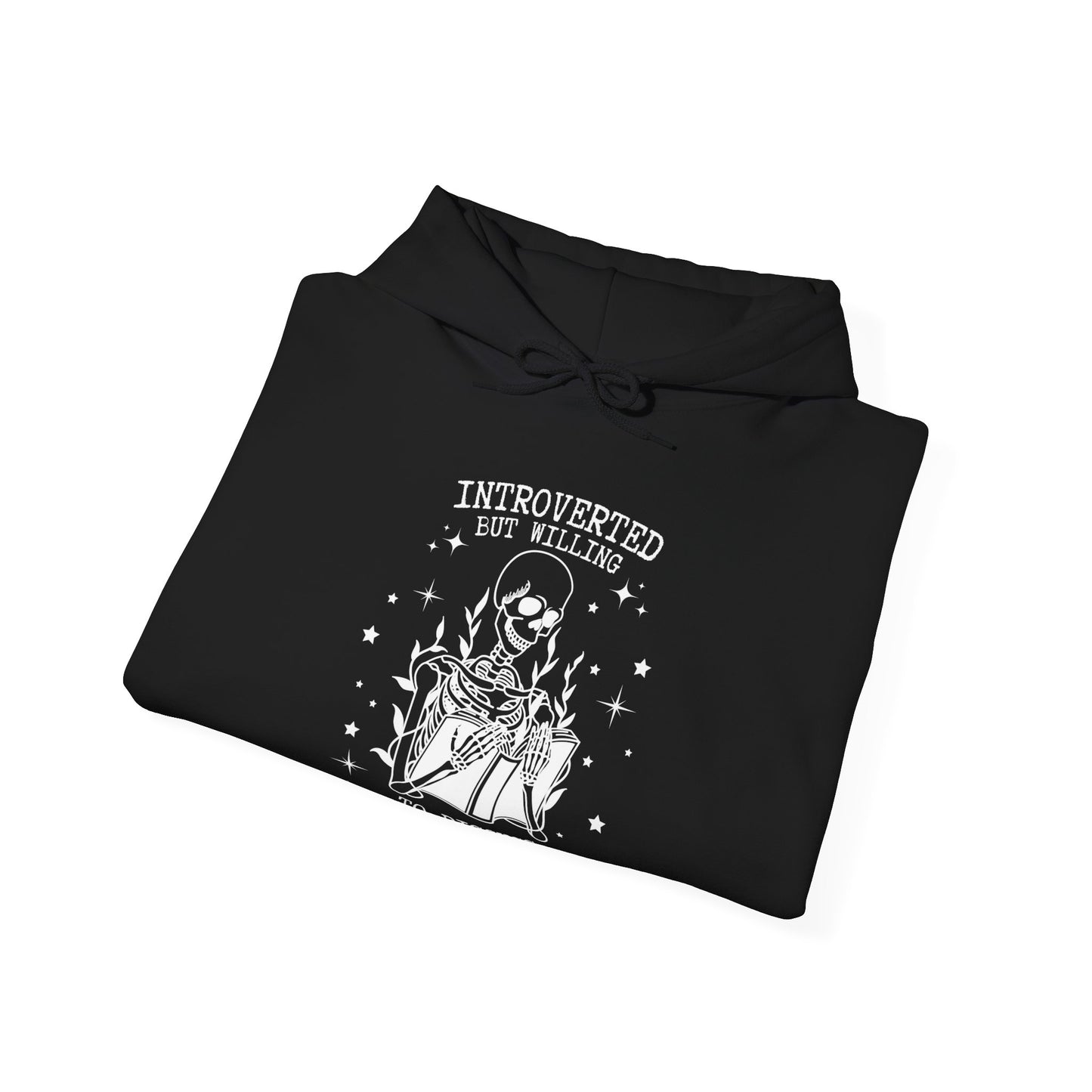Introverted but willing to talk about spicy books Unisex Heavy Blend™ Hooded Sweatshirt