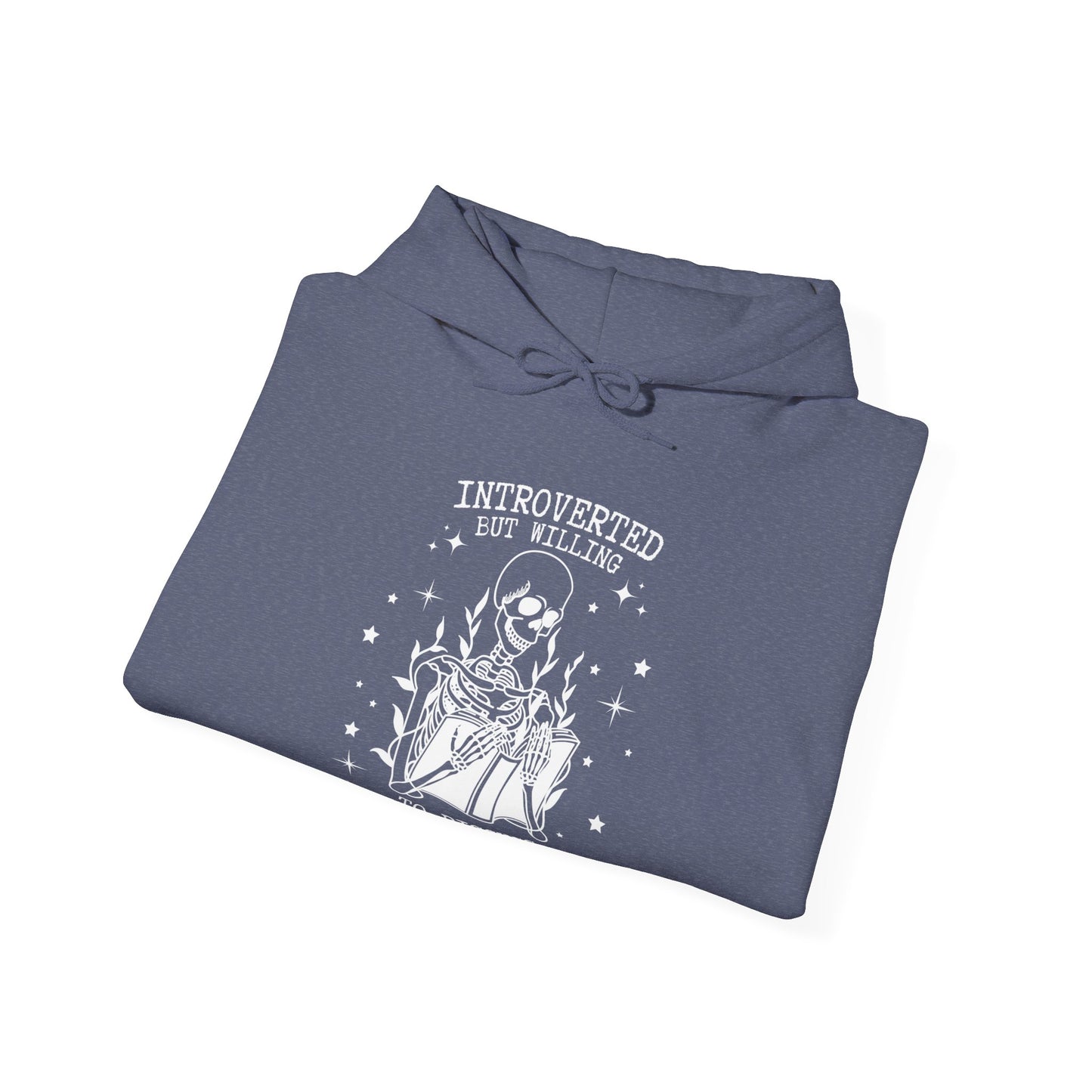 Introverted but willing to talk about spicy books Unisex Heavy Blend™ Hooded Sweatshirt