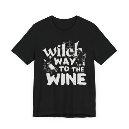 Witch wat to the wine Jersey unisex tee, Halloween Graphic Tee, Spooky Shirt, Trick or Treat Tee, Halloween Costume, Festive Gift