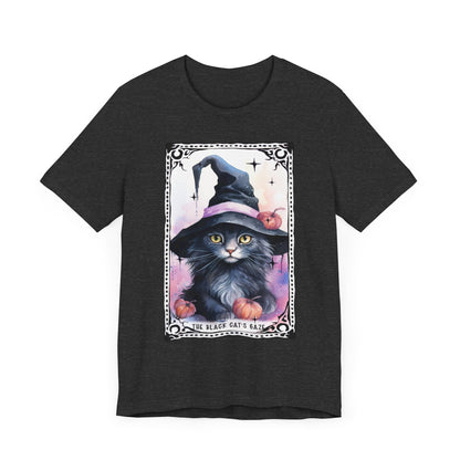 The Black Cats Gaze Jersey unisex tee, Halloween Graphic Tee, Spooky Shirt, Trick or Treat Tee, Halloween Costume, Festive Gift