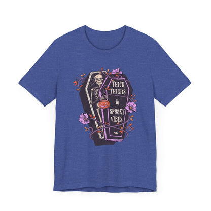 Thick thighs spooky vibes Jersey Short Sleeve Tee