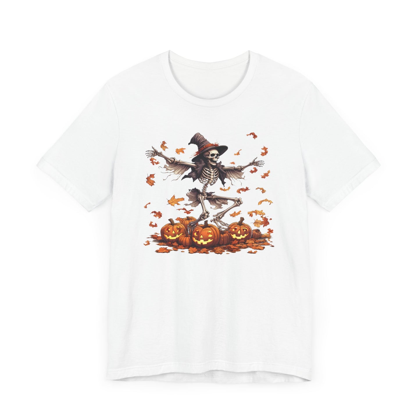 Skeleton in leaves Unisex Jersey Short Sleeve Tee