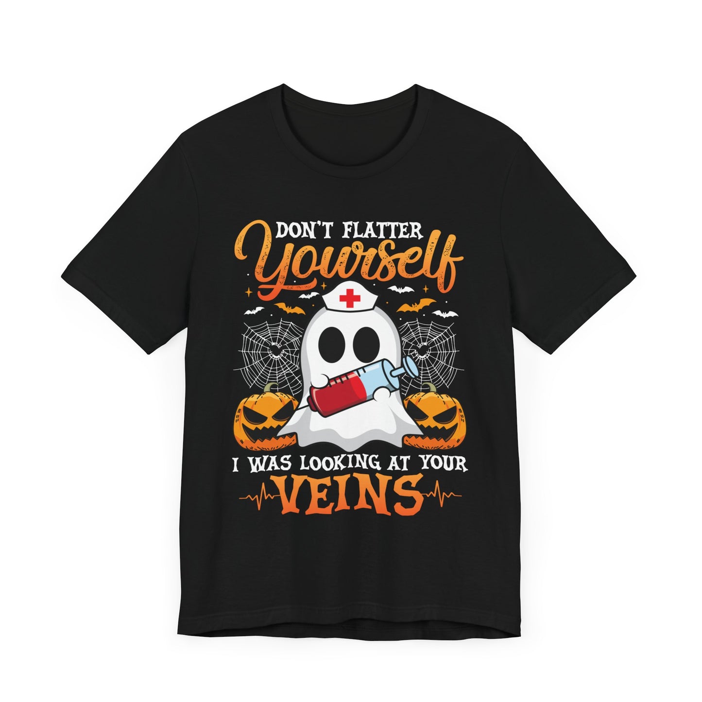 Don't Flatter Yourself Jersey unisex tee, Halloween Graphic Tee, Spooky Shirt, Trick or Treat Tee, Halloween Costume, Festive Gift