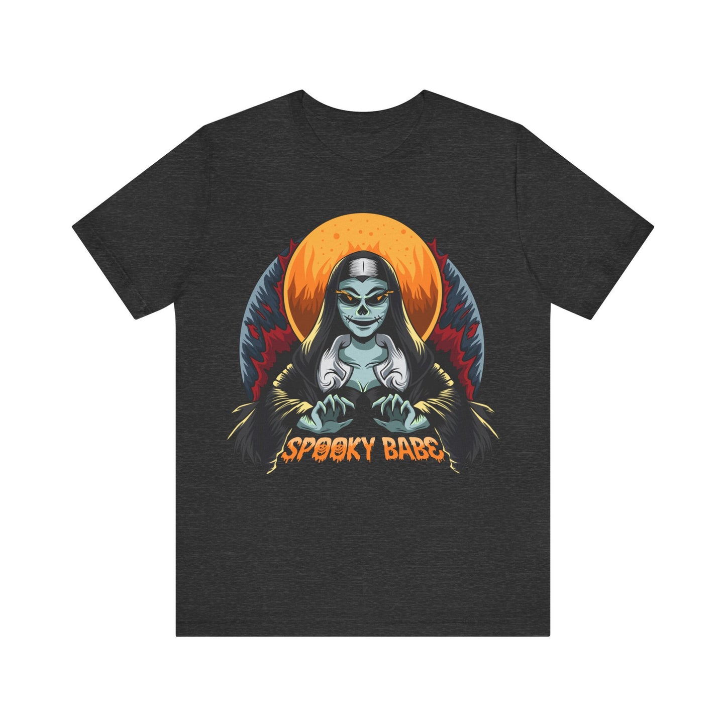 Spooky Babe Jersey unisex tee, Halloween Graphic Tee, Spooky Shirt, Trick or Treat Tee, Halloween Costume, Festive Gift