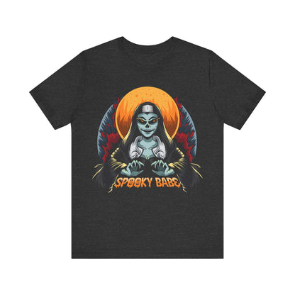 Spooky Babe Jersey unisex tee, Halloween Graphic Tee, Spooky Shirt, Trick or Treat Tee, Halloween Costume, Festive Gift
