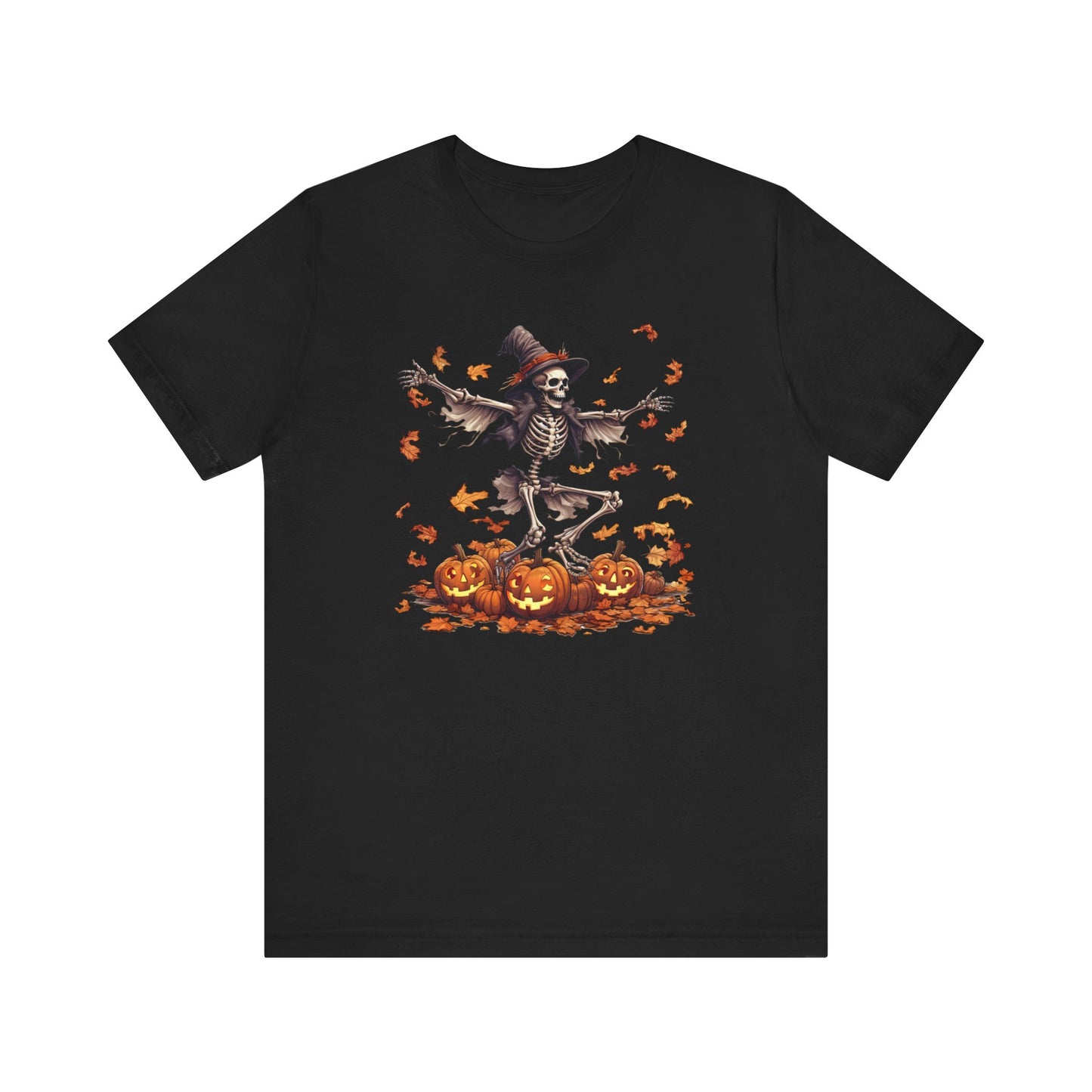 Skeleton in leaves Unisex Jersey Short Sleeve Tee