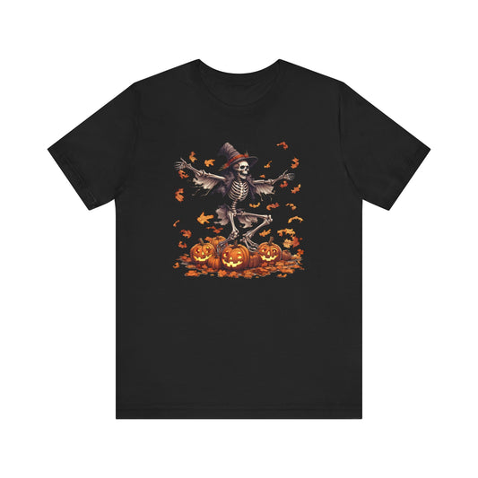 Skeleton in leaves Unisex Jersey Short Sleeve Tee