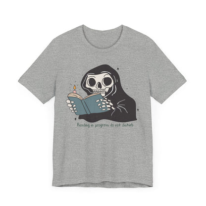 Reading in progress, do not disturb Unisex Jersey Short Sleeve Tee