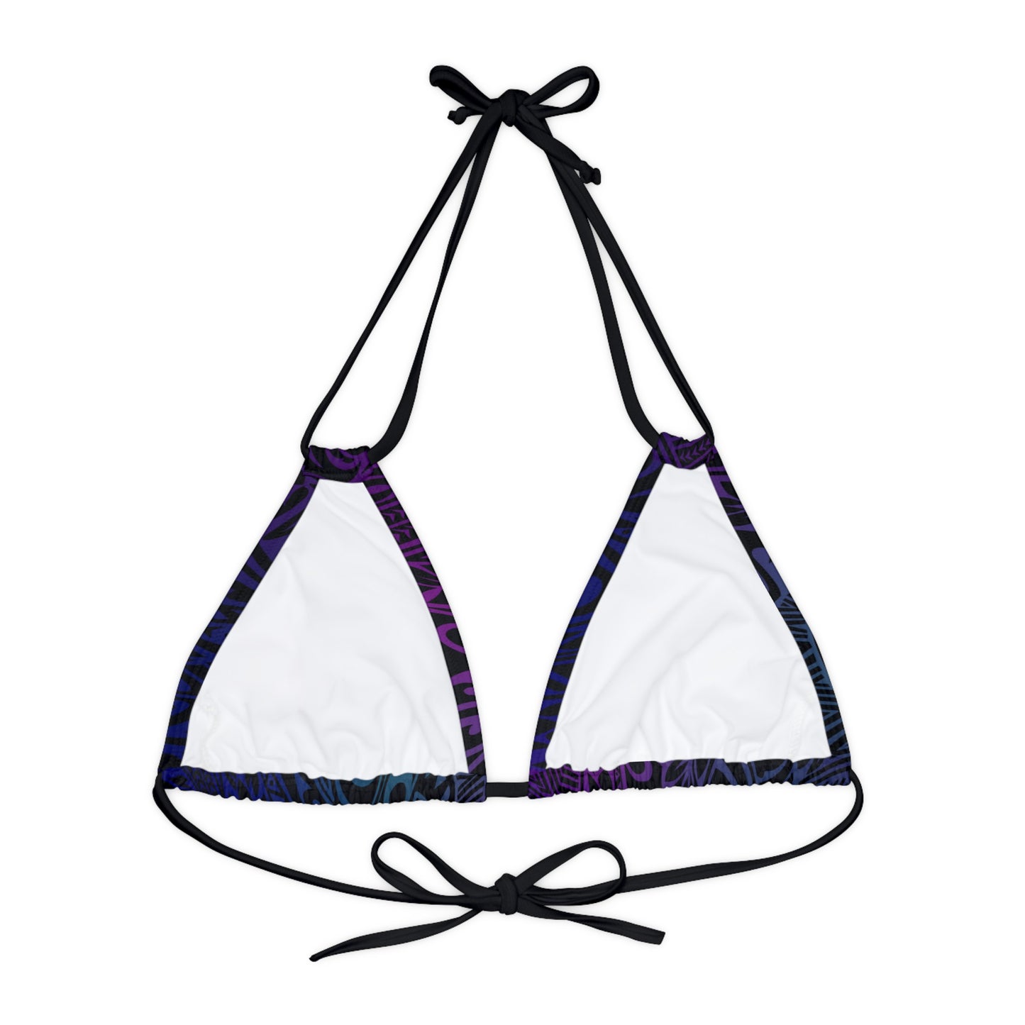 Jewel Tone Polynesian Tribal Strappy Triangle Bikini Top