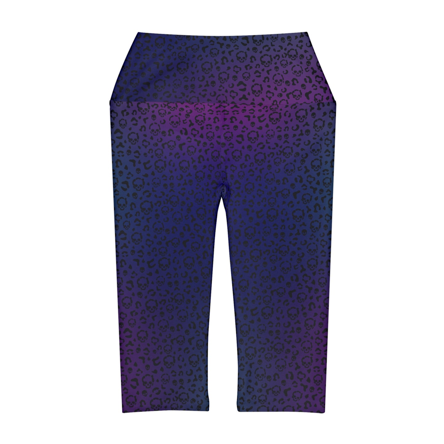Polynesian Tribal in Jewel Tones Yoga Capri Leggings
