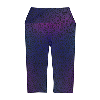 Polynesian Tribal in Jewel Tones Yoga Capri Leggings