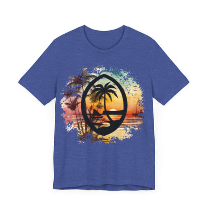 Guam Seal Sunrise Unisex Jersey Short Sleeve Tee