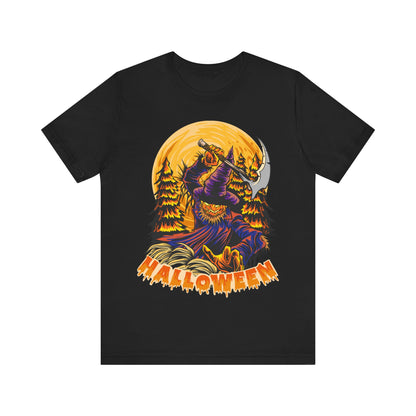 Halloween Headless Horseman Reaper Jersey unisex tee, Halloween Graphic Tee, Spooky Shirt, Trick or Treat Tee, Halloween Costume