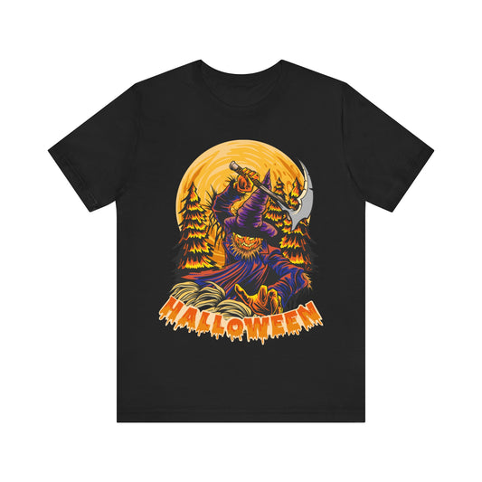 Halloween Headless Horseman Reaper Jersey unisex tee, Halloween Graphic Tee, Spooky Shirt, Trick or Treat Tee, Halloween Costume