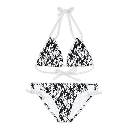 Ink Splatter Strappy Bikini Set