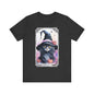 The Black Cats Gaze Jersey unisex tee, Halloween Graphic Tee, Spooky Shirt, Trick or Treat Tee, Halloween Costume, Festive Gift