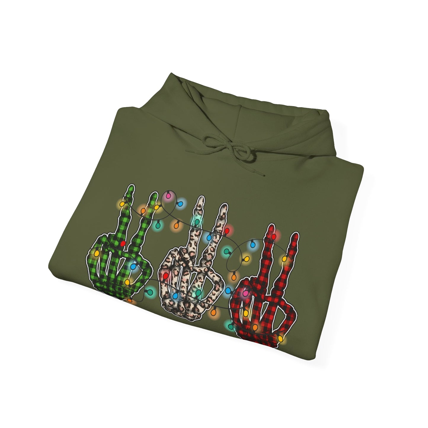 Peace and Holiday Lights Unisex Heavy Blend™ Hooded Sweatshirt