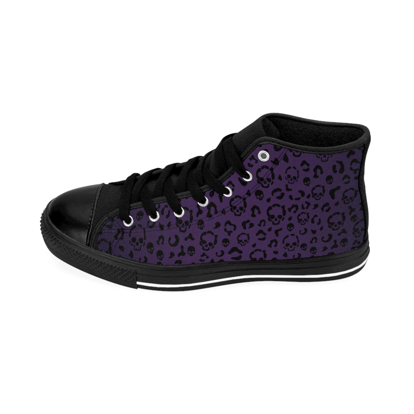 Cheetah Skulls in Purple Classic Sneakers