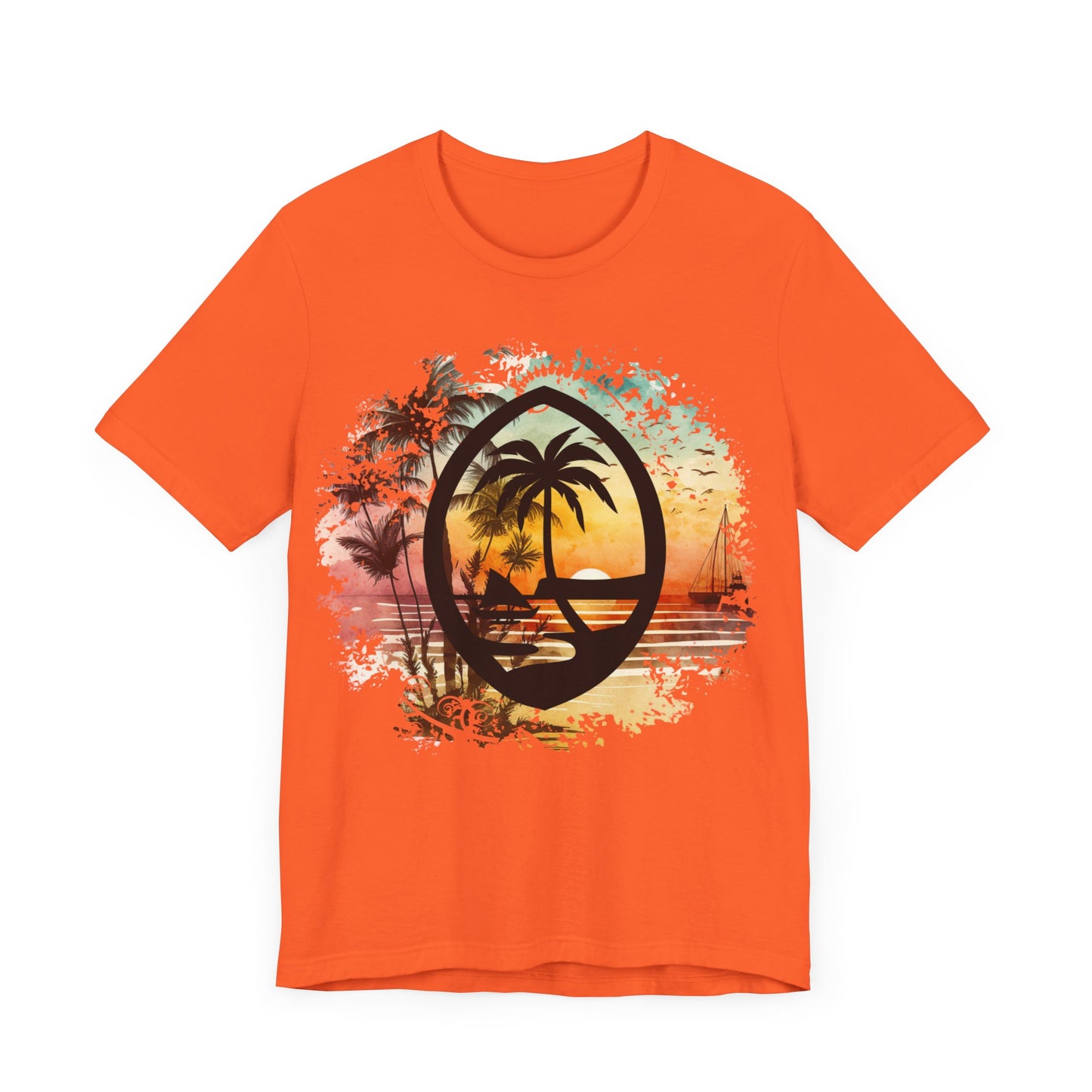 Guam Seal Sunrise Unisex Jersey Short Sleeve Tee