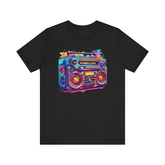 Rainbow Boombox 90's Unisex Jersey Short Sleeve Tee