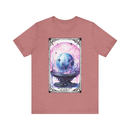 The Crystal Ball of Secrets Jersey unisex tee, Halloween Graphic Tee, Spooky Shirt, Trick or Treat Tee, Halloween Costume, Festive Gift