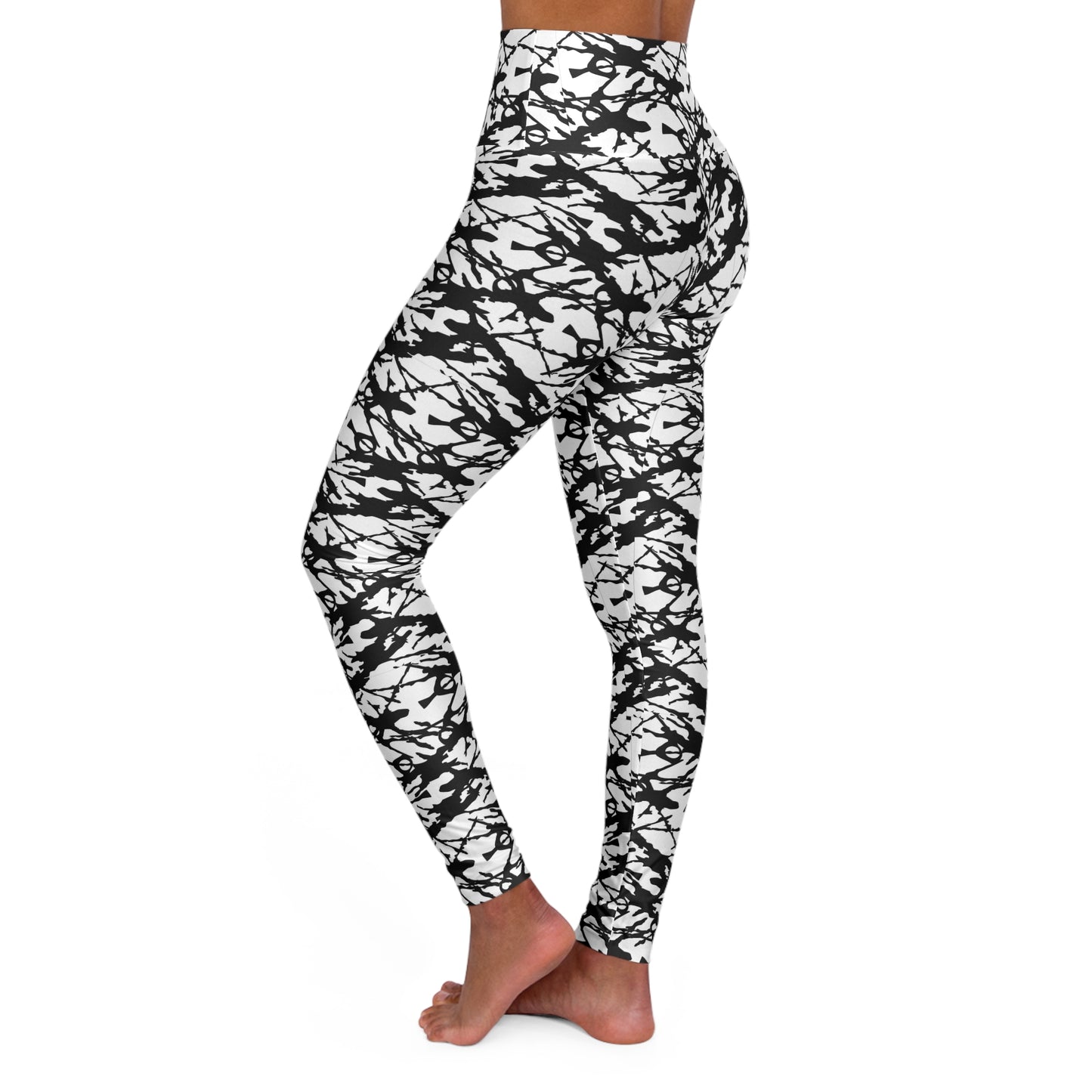 Ink splatter High Waisted Yoga Leggings