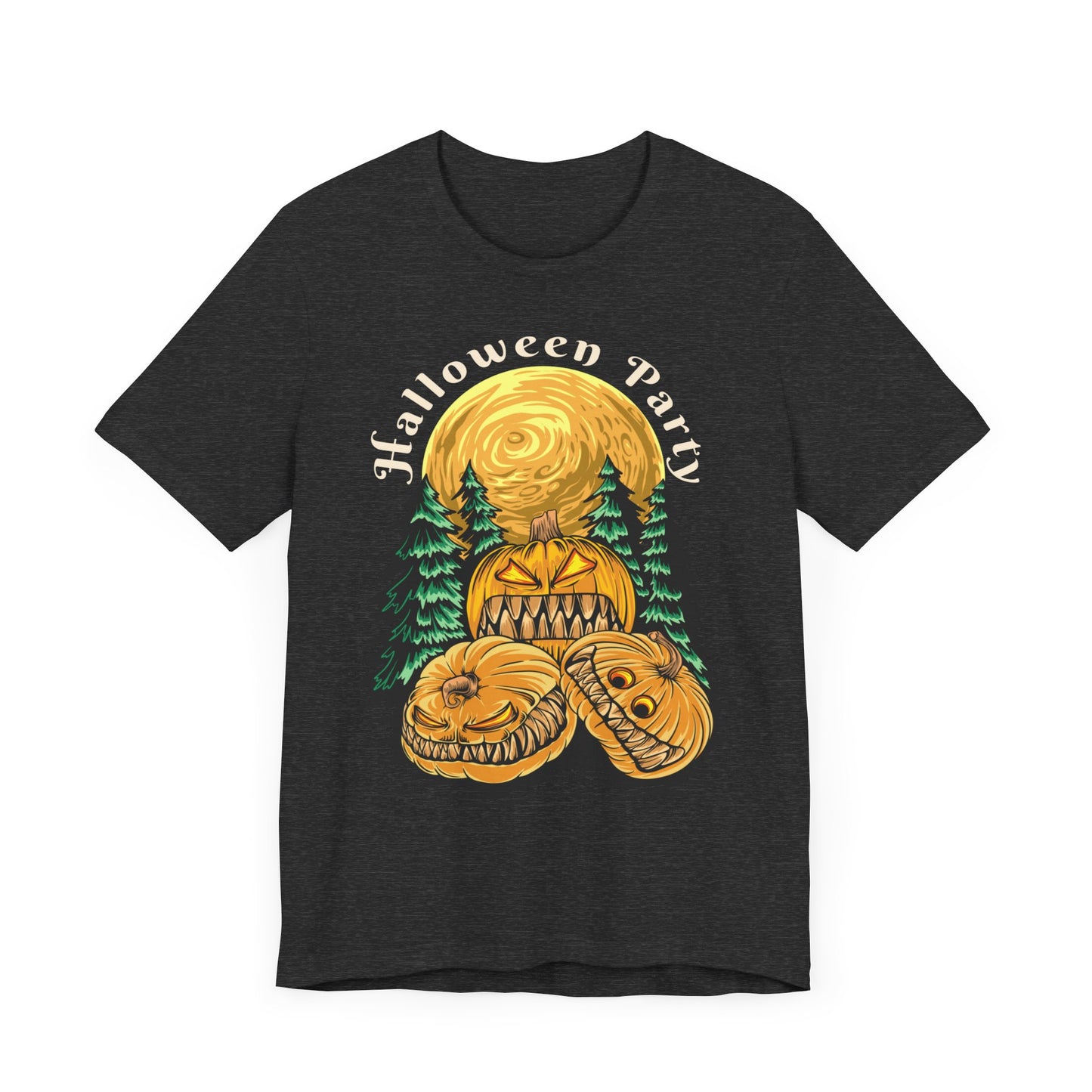 Halloween Party Jack-o-lanterns Jersey unisex tee, Halloween Graphic Tee, Spooky Shirt, Trick or Treat Tee, Halloween Costume, Festive Gift