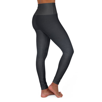 Grey grunge High Waisted Yoga Leggings