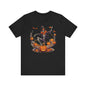 Skeleton with jack-o-lanterns Unisex Jersey Short Sleeve Tee