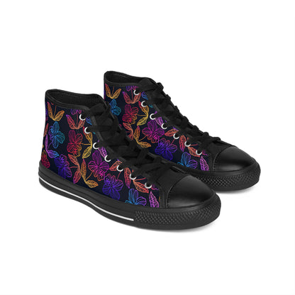 Rainbow Hibiscus Classic Women’s Sneakers