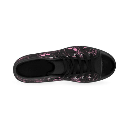 Black & Pink Classic Women's Sneakers