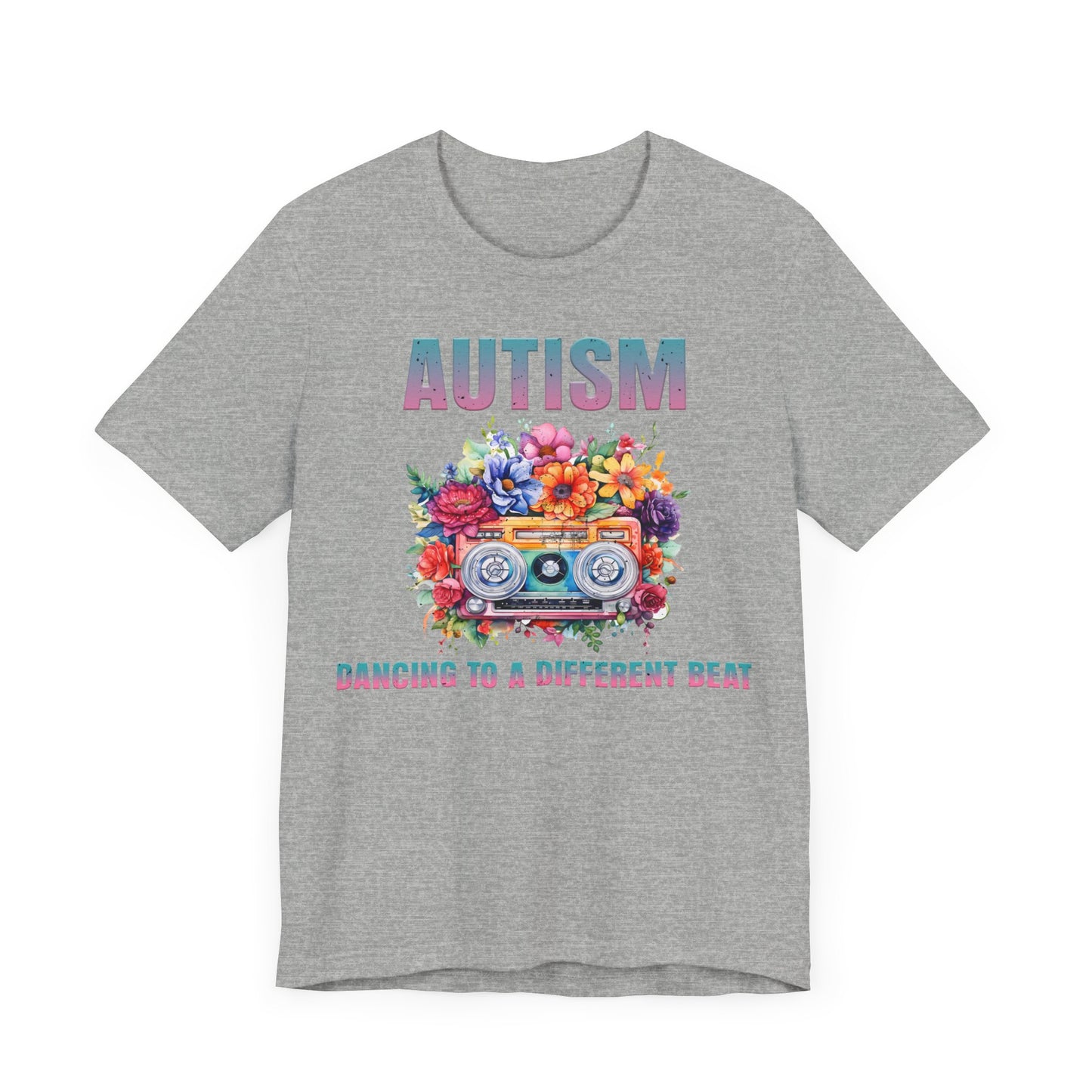 Autism: dancing to a different beat Unisex Jersey Short Sleeve Tee