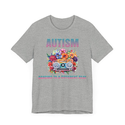 Autism: dancing to a different beat Unisex Jersey Short Sleeve Tee