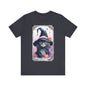 The Black Cats Gaze Jersey unisex tee, Halloween Graphic Tee, Spooky Shirt, Trick or Treat Tee, Halloween Costume, Festive Gift