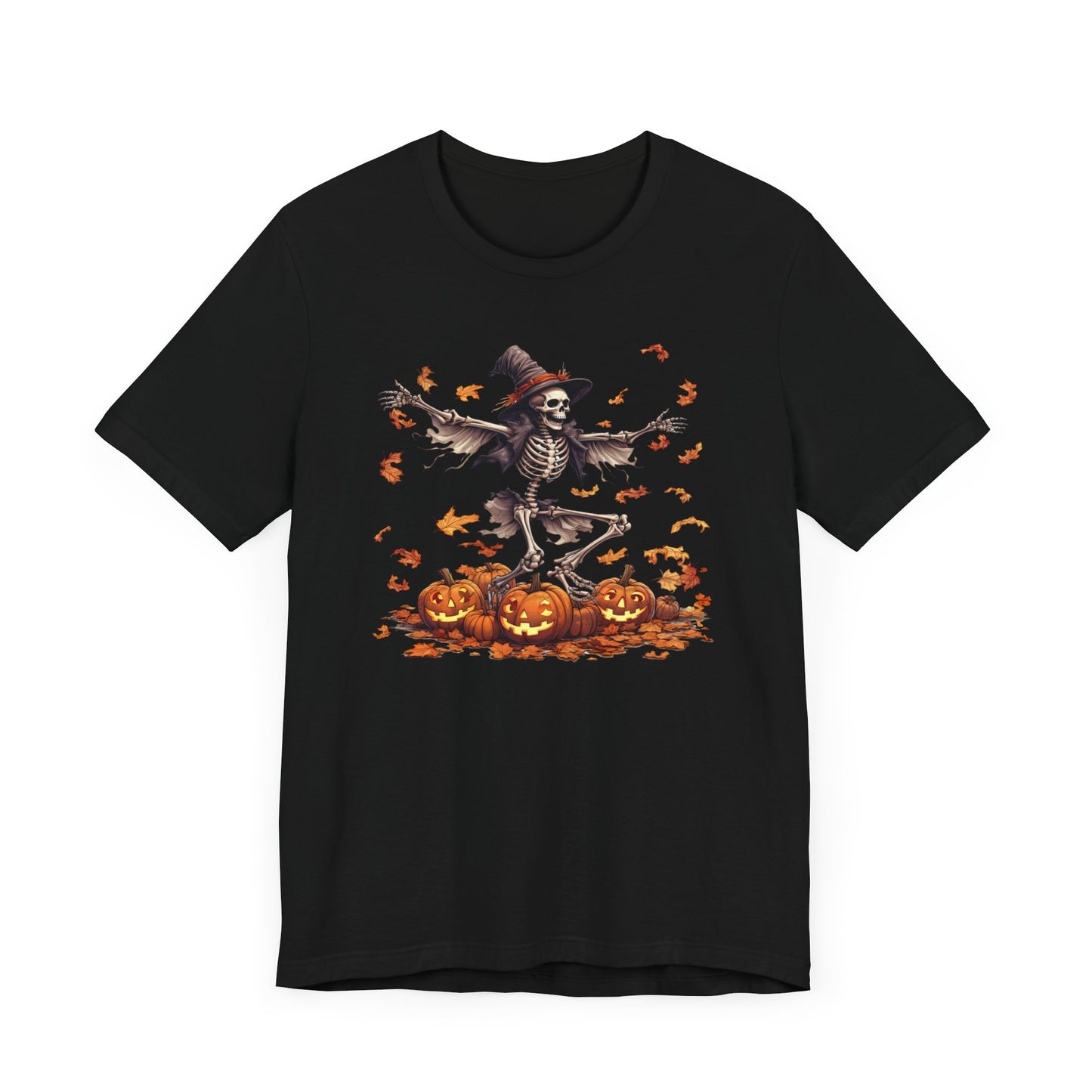 Skeleton in leaves Unisex Jersey Short Sleeve Tee