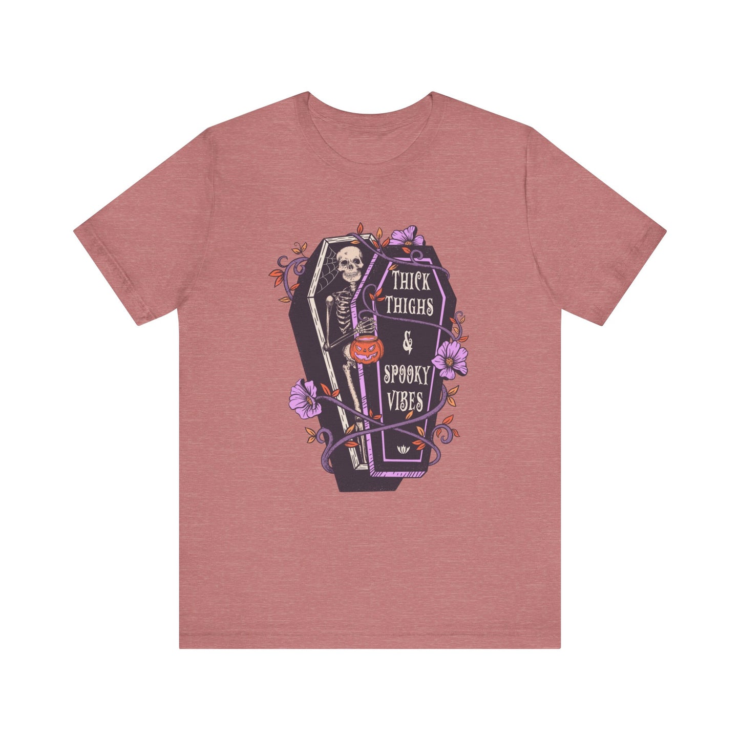 Thick thighs spooky vibes Jersey Short Sleeve Tee