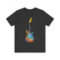 Retro 90's music graffiti electric guitar Unisex Jersey Short Sleeve Tee