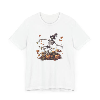 Skeleton with jack-o-lanterns 2 Unisex Jersey Short Sleeve Tee
