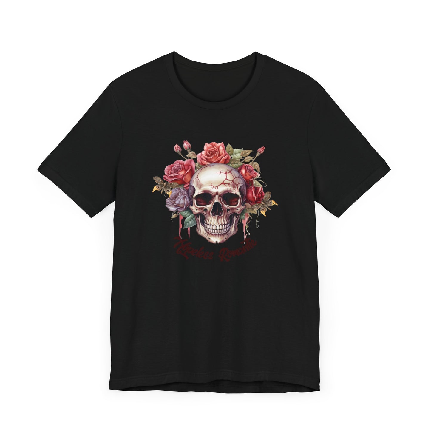 Hopeless romantic skeleton Unisex Jersey Short Sleeve Tee