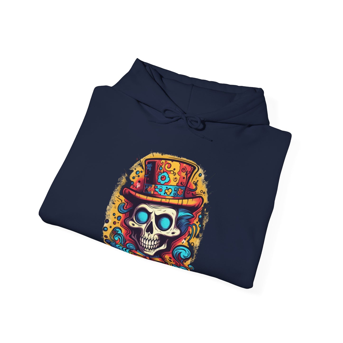 Skull with Top Hat Unisex Heavy Blend™ Hooded Sweatshirt