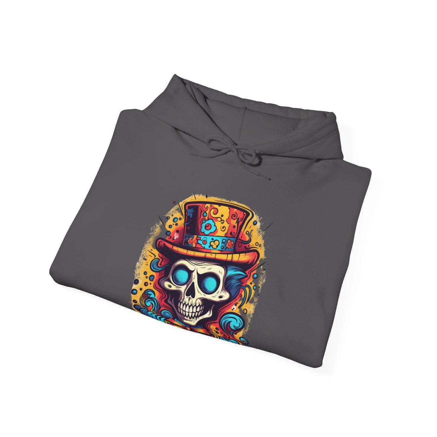 Skull with Top Hat Unisex Heavy Blend™ Hooded Sweatshirt
