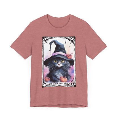 The Black Cats Gaze Jersey unisex tee, Halloween Graphic Tee, Spooky Shirt, Trick or Treat Tee, Halloween Costume, Festive Gift