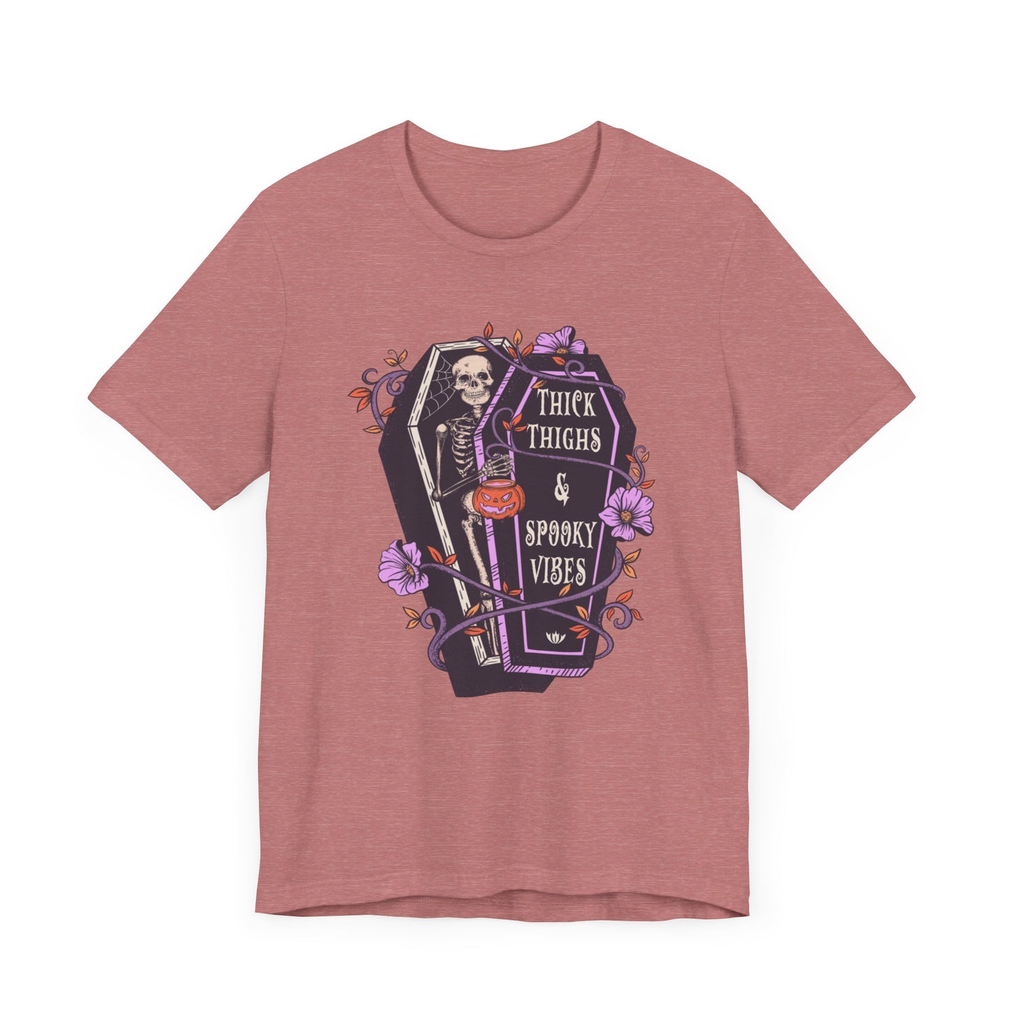 Thick thighs spooky vibes Jersey Short Sleeve Tee