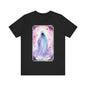 The Ghostly Veil Jersey unisex tee, Halloween Graphic Tee, Spooky Shirt, Trick or Treat Tee, Halloween Costume, Festive Gift