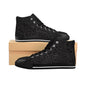 Polynesian Tribal in Black & Grey Classic Women's Sneakers
