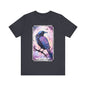The Midnight Raven Jersey unisex tee, Halloween Graphic Tee, Spooky Shirt, Trick or Treat Tee, Halloween Costume, Festive Gift