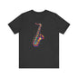 Paint Splatter Saxophone Unisex Jersey Short Sleeve Tee