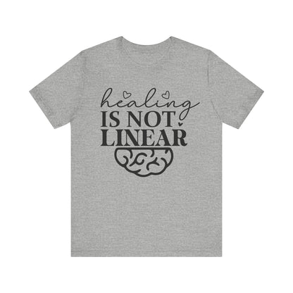 Healing is not linear Unisex Jersey Short Sleeve Tee